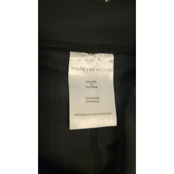 White Fox Active Black with White Detail Leggings - Picture 4 of 4